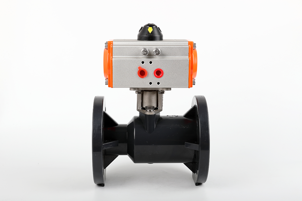 甘谷气动法兰一体球阀